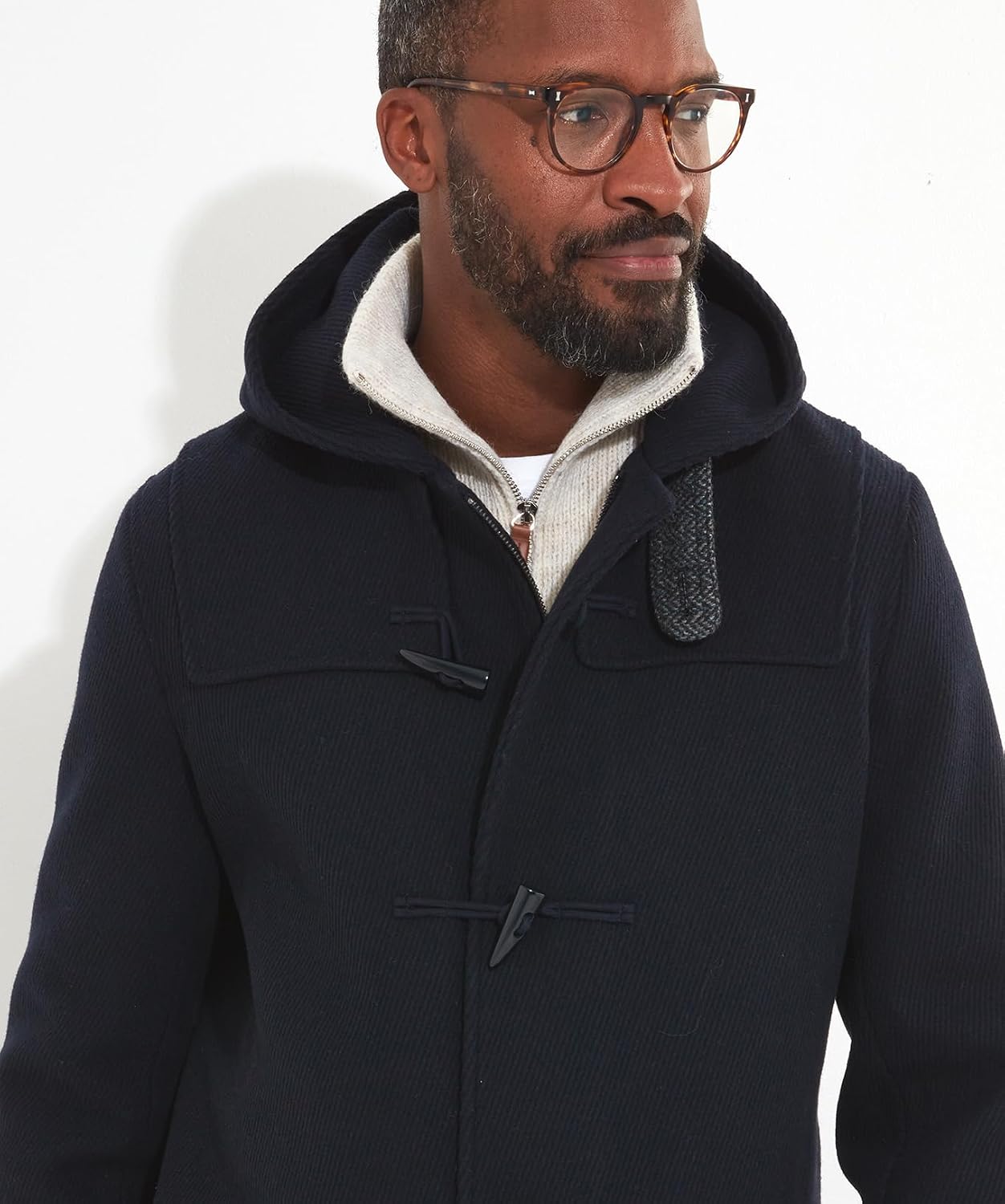 Joe Browns Men's Classic Navy Twill Duffle Coat, Blue, M : Amazon